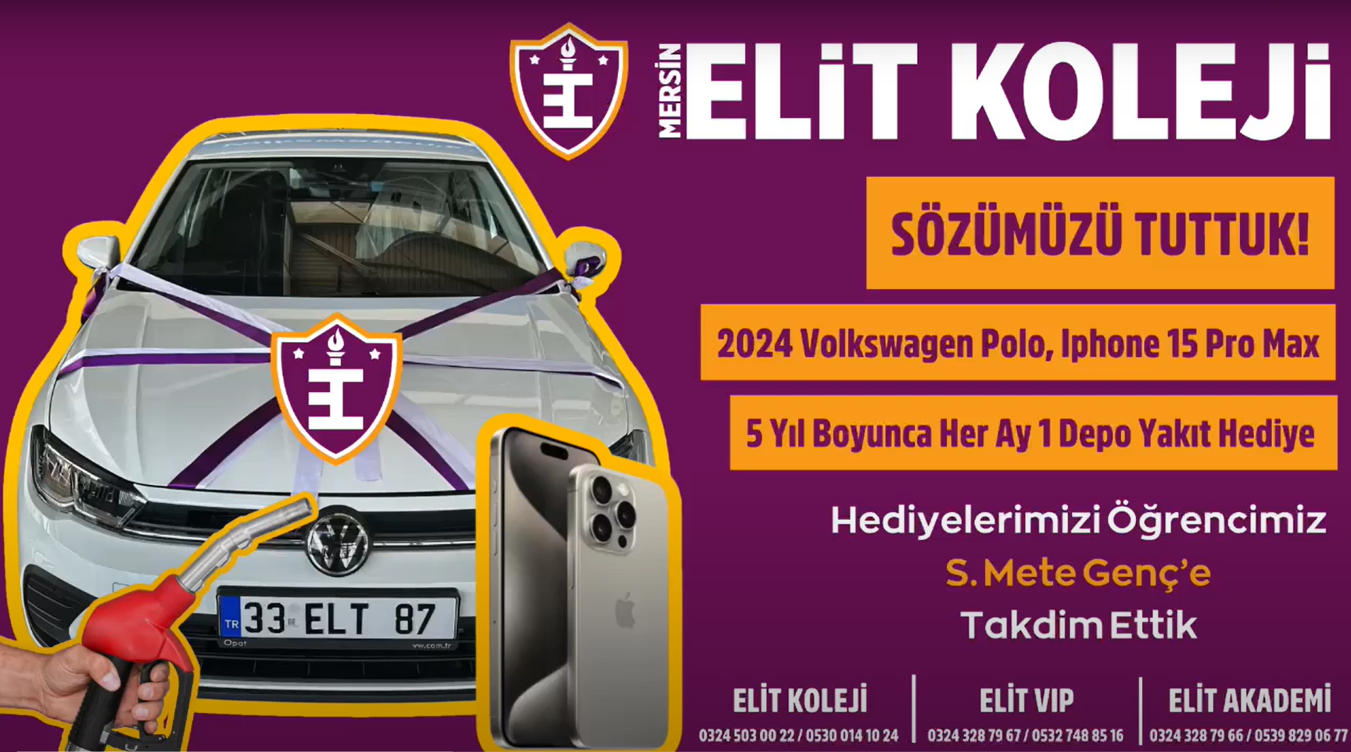 2024 MODEL WOLKSWAGEN POLO , İPHONE 15 PRO MAX 5 YIL BOYUNCA HER AY 1 DEPO YAKIT
