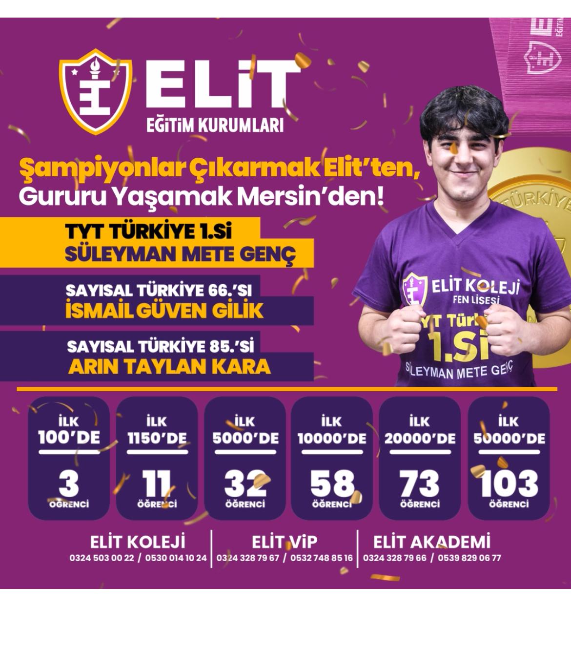TYT TÜRKİYE 1. SÜLEYMAN METE GENÇ